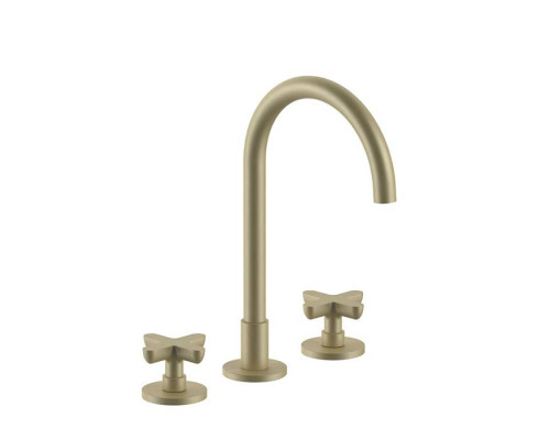 Fantini Icona Classic Смеситель для раковины, 3 отверстия, цвет: матовое золото. 53 P6 R007