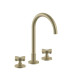 Fantini Icona Classic Смеситель для раковины, 3 отверстия, цвет: матовое золото. 53 P6 R007