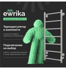 Полотенцесушитель электрический EWRIKA Сафо PN 100x40, хром