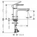 Hansgrohe Rebris E Смеситель для раковины 80, на 1 отв., с донным клапаном, цвет: хром . 72550000