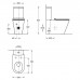 Kerama Marazzi Plaza Modern Унитаз моноблок 35x70см, безободковый, цвет: белый глянцевый. PLMR.wc.01, PLMR.cis.01