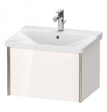 Duravit XViu Тумба подвесная 61x46.9x40.5см, с раковиной, 1 ящик, цвет: белый глянцевый/champagne matt. 2332650000,  XV40150B122