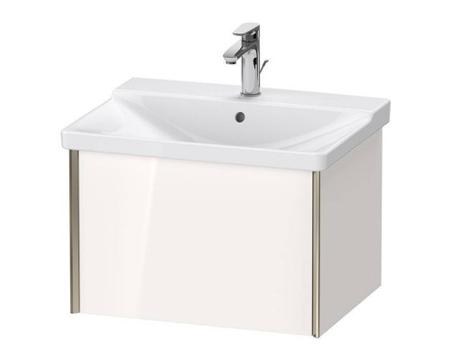 Duravit XViu Тумба подвесная 61x46.9x40.5см, с раковиной, 1 ящик, цвет: белый глянцевый/champagne matt. 2332650000,  XV40150B122