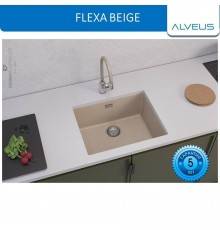 Смеситель для кухни ALVEUS FLEXA BEIGE-SAT бежевый с гибким изливом