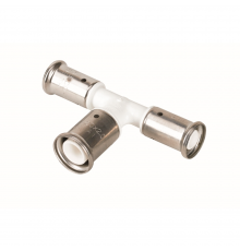 Тройник переходный увеличенный в центре, ПВДФ пресс (белый), 16x20x16, HENCO 12PKW-162016