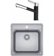 Комплект Мойка Franke Bell BCX 610-42 TL нержавеющая сталь + Смеситель Orbit 115.0623.057 хром, оникс