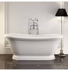 DevonDevon Aurora Ванна из минерального литья отдельностоящая 171x87xh70,5cм , цвет: белый с сифоном цвет хром. AURORAWH