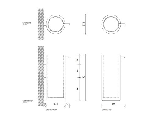 Decor Walther Black Stone SSP Дозатор для мыла, настольный, цвет: черный матовый / сталь матовая. 0972365