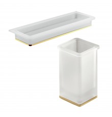 Набор Стакан Colombo Design Lulu B6241.gold + Мыльница B6242.gold