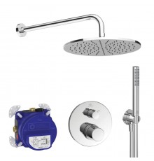 Ideal Standard Ceratherm T100 Душевой комплект: встраиваемый термостатический смеситель, верхний душ Oslash;30см., держатель, лейка для душа и шланг 175см., цвет: хром. A7573AA