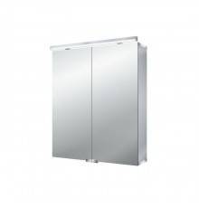 EMCO Pure Зеркальный шкаф 60x70см., LED-подсветка, 2 двери, 2 полки, розетка, без нижней подсветки. 9797 050 81