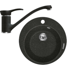 Комплект Мойка Lava R1 basalt + Смеситель SG04 BAS basalt