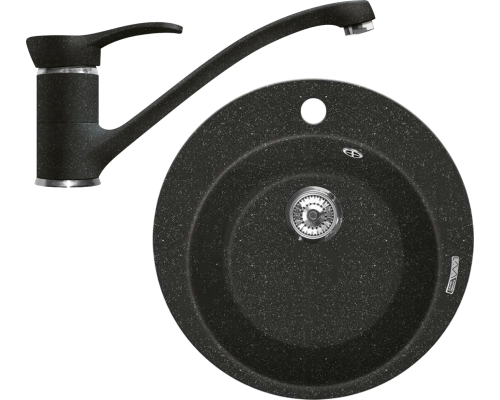 Комплект Мойка Lava R1 basalt + Смеситель SG04 BAS basalt