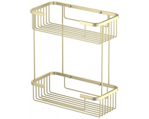 Timo 13083/17 Saona Полка двойная, 300х130х354 мм, золото матовое 13083/17