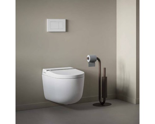 Artceram Hype Унитаз-биде 38х59см., подвесной, безободковый, saniglaze, soft-close, с пультом управления, цвет: белый матовый. KHYV001 05 00