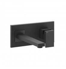 Gessi Rettangolo Смеситель для раковины, встраиваемый, однорычажный, с инд.длиной излива (70-300мм), внешние части, цвет: Black XL. 44834#299