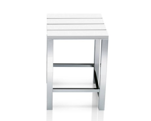 Decor Walther DW 68 Табурет 30x30x42.5 мм, дерево, напольный, цвет: хром / белый. 0503604