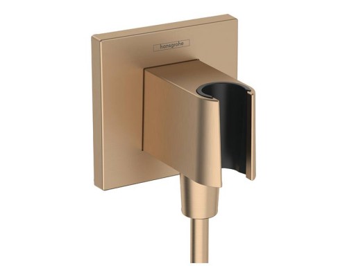 Hansgrohe FixFit E Шланговое подключение с держателем для душа, цвет: шлифованная бронза. 26889140 Hansgrohe FixFit E Шланговое подключение с держателем для душа, цвет: шлифованная бронза. 26889140