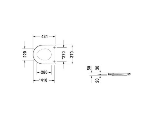 Duravit Starck 3 Сиденье с крышкой,петли нерж.сталь,белое. 0062410000