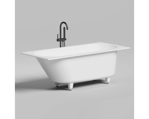 Salini Ornella KIT Встраиваемая ванна 160х70х54см., с донным клапаном, сифон, интегр слив-перелив, мат-л: S-Stone, цвет: белый матовый. 102426M