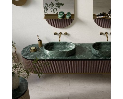 Oasis Naos Композиция №1 Комплект мебели 236х56xh32см, подвесной, мраморный топ verde alp, цвет: золото матовое/орех трубчатый. 0TCUMR5701(236/VA)+0VSCSPR00000001, 0NAOA4D003, 0NAOB9D002, 0NAOB9D001, 0NERK10001 Oasis Naos Композиция №1 Комплект мебели 236х56xh32см, подвесной, мраморный топ verde alp, цвет: золото матовое/орех трубчатый. 0TCUMR5701(236/VA)+0VSCSPR00000001, 0NAOA4D003, 0NAOB9D002, 0NAOB9D001, 0NERK10001