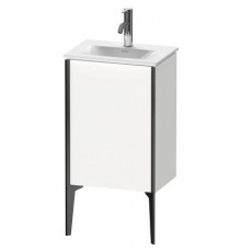 Duravit XViu Тумба подвесная 43x31x59.1см с раковиной, 1 дверца, (петли слева), ножки не вкл., цвет: белый глянцевый / края: чёрный матовый. 07334500411,  XV4068LB222,  XV971500000