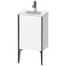 Duravit XViu Тумба подвесная 43x31x59.1см с раковиной, 1 дверца, (петли слева), ножки не вкл., цвет: белый глянцевый / края: чёрный матовый. 07334500411,  XV4068LB222,  XV971500000