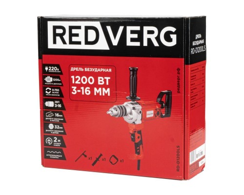 Дрель REDVERG RD-D1200LS безударная Дрель REDVERG RD-D1200LS безударная
