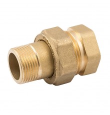 Сгон американка, ELSEN, Metalit, прямой, НВ, 1/2, 1/2, латунь, с плоским уплотнением