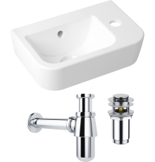Комплект Рукомойник Lavinia Boho One 33310001R + Донный клапан Wellsee Drainage System 182129000 хром + Сифон 182103000 хром