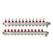 Комплект коллекторов Danfoss SSM-12F с расходомерами, 12 контуров. 088U0762