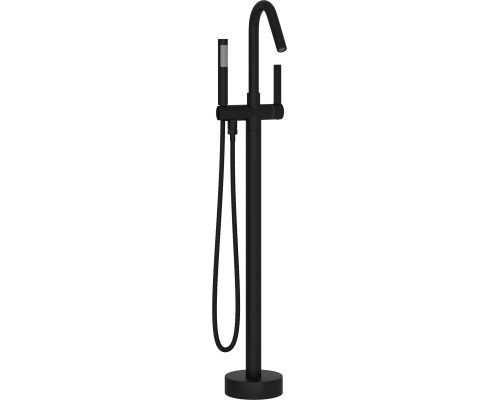 Напольный смеситель для ванны с душем BOND Circle B05-4988 черный матовый