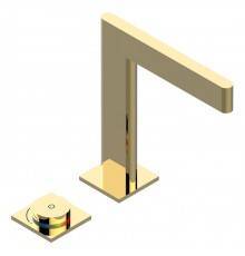 THG ICON-X CARBONE GOLD A MANETTES Смеситель для раковины, 2 отв., электронный, с донным клапаном, цвет: полированное золото. U7T-F01-170V