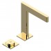THG ICON-X CARBONE GOLD A MANETTES Смеситель для раковины, 2 отв., электронный, с донным клапаном, цвет: полированное золото. U7T-F01-170V