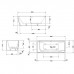 Duravit Vitrium Ванна встраиваемая 180x80см, Dx, с ножками, с2 наклонами для спины, прямоугольная, цвет: синий матовый. 700428HB