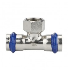 Тройник раструбный Varmega Inox Press с внутренней резьбой 28×½ ×28. VM720280428