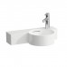 Laufen VAL Раковина-мини 55x31.5x11.5см., Dx, подрезаемая до 43cм/, цвет: белый. 8.1528.4.000.106.1