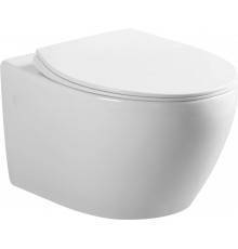 Унитаз подвесной Art Max Elegant AM9316CHR/SC безободковый, с микролифтом, белый