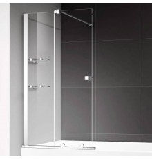 Шторка на ванну AQUAme AQM6601-2 120х140, профиль хром