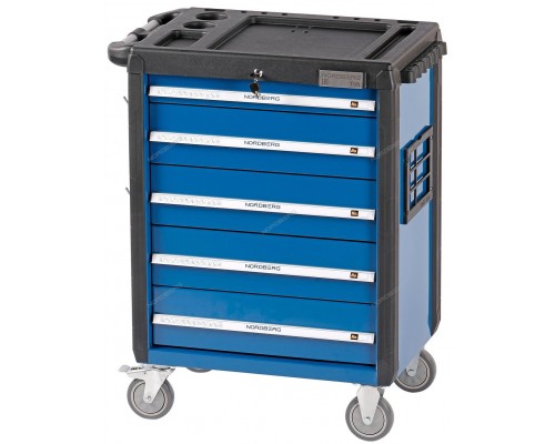 Тележка инструментальная, 5 выдвижных ящиков, синяя NORDBERG T5N(B)