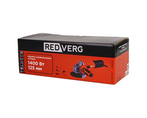 Машина шлифовальная угловая REDVERG RD-AG1400-125E Машина шлифовальная угловая REDVERG RD-AG1400-125E