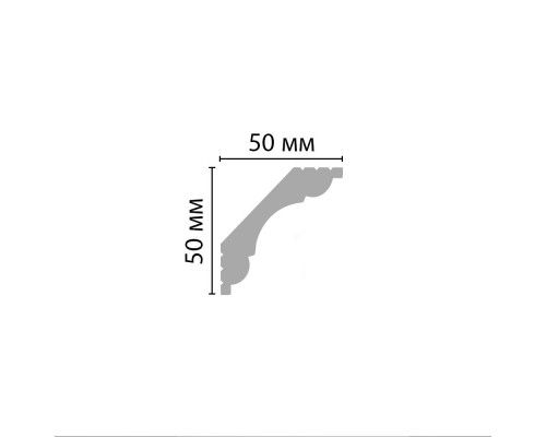 Плинтус потолочный гладкий DECOMASTER D124ДМ (50*50*2000мм) Плинтус потолочный гладкий DECOMASTER D124ДМ (50*50*2000мм)