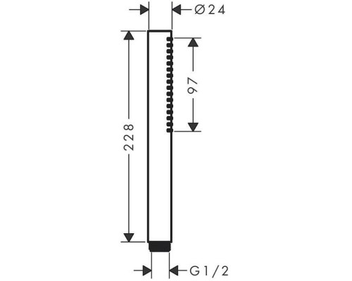Hansgrohe Pulsify Ручной душ-палочка 100 1jet EcoSmart+, цвет: хром. 24126000