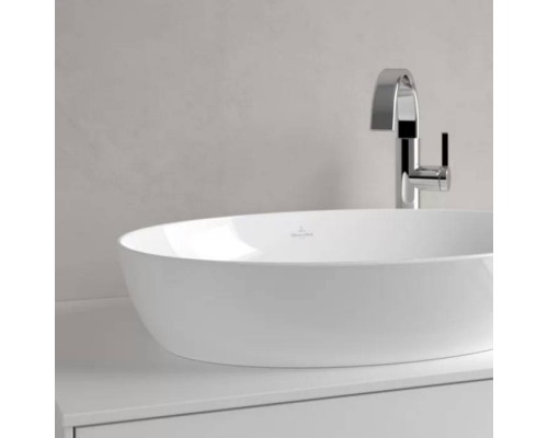 VilleroyBoch Artis Раковина 61х42х12.5см., накладная, без отв., без перелива, TitanCeram, цвет: альпийский белый. 41986101