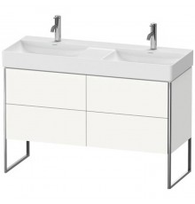 Duravit XSquare База напольная 118.4x46x73.1см с раковиной, 4 ящика, цвет: глянцевый белый. XS445602222,  23531200141