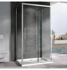 Душевой уголок Abber Schwarzer Diamant AG30110H-S100-S100 110х100, профиль хром, стекло прозрачное