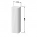 Duravit Happy D.2 Plus Пенал подвесной 133.6x40x36см, 1 дверь, 3 стекл. полки, DX, цвет: белый глянцевый. HP1261R2222 + топ HP030002222