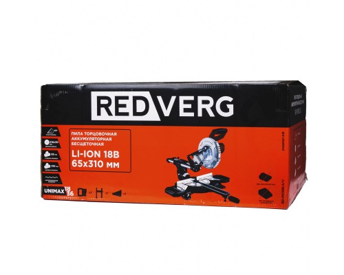 Пила торцовочная аккумуляторная бесщеточная REDVERG RD-MS18BLS/U (без акк, без з/у)