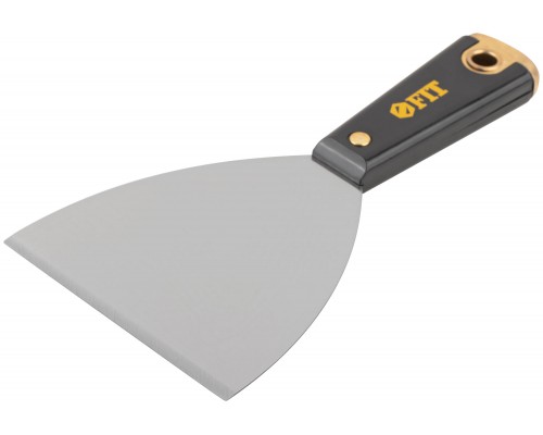 Шпатель для удаления ржавчины Профи, толщ. лезвия 1 мм, пластик.ручка с метал.бойком  4" (100 мм)