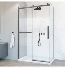 Душевой уголок Vincea Como Soft VSR-1CS1013CLGM 130х100, профиль вороненая сталь, стекло прозрачное